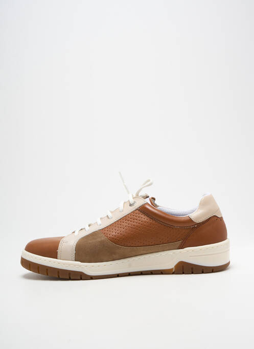 Adidași închidere cu fermoar și șireturi vârf rotund maro FLUCHOS homme