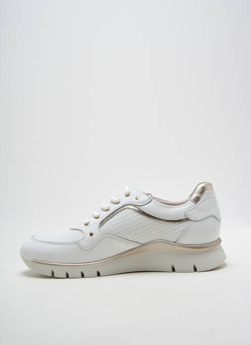 Adidași țesătură satinată toc plat până la 3 cm alb FLUCHOS femme