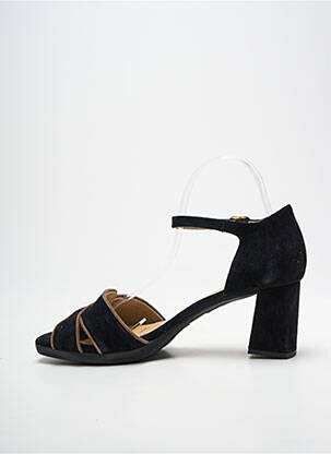 Sandale/pantofi decupați toc pătrat toc de 7 la 9 cm negru FLUCHOS femme