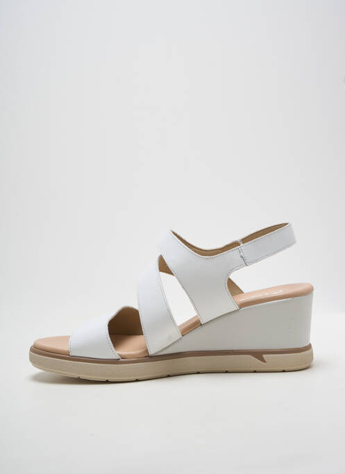 Sandale/pantofi decupați toc platformă toc de 7 la 9 cm alb FLUCHOS femme