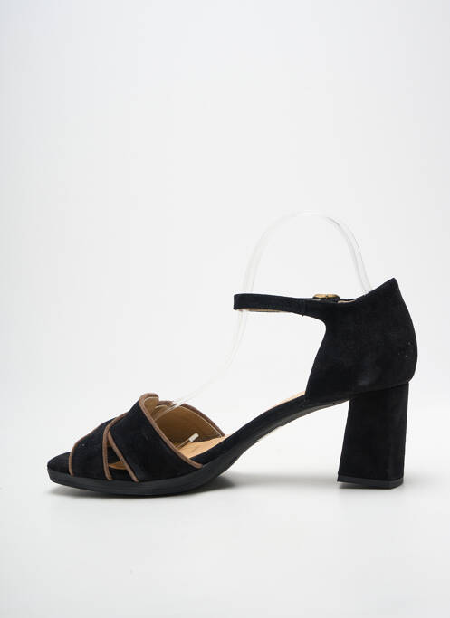 Sandale/pantofi decupați toc pătrat toc de 7 la 9 cm negru FLUCHOS femme