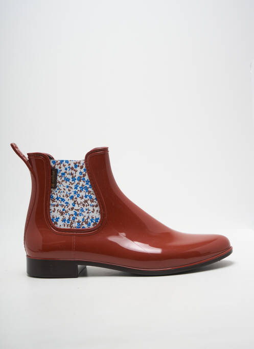 Botine/ghete material neted toc plat până la 3 cm maro MEDUSE femme