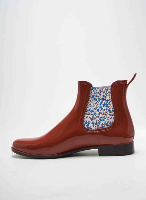 Botine/ghete material neted toc plat până la 3 cm maro MEDUSE femme