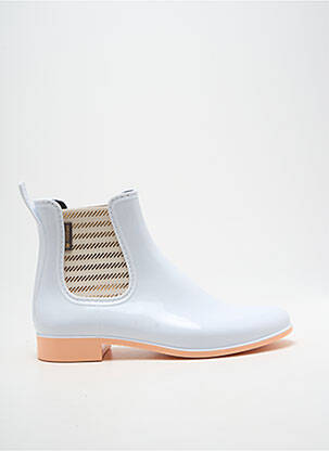Botine/ghete material neted toc plat până la 3 cm alb MEDUSE femeie