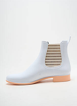 Botine/ghete material neted toc plat până la 3 cm alb MEDUSE femeie
