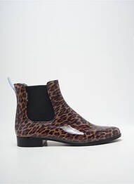 Botine/ghete material neted toc plat până la 3 cm maro MEDUSE femme