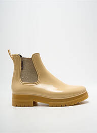 Botine/ghete țesătură satinată toc de 4 la 6 cm bej MEDUSE femme