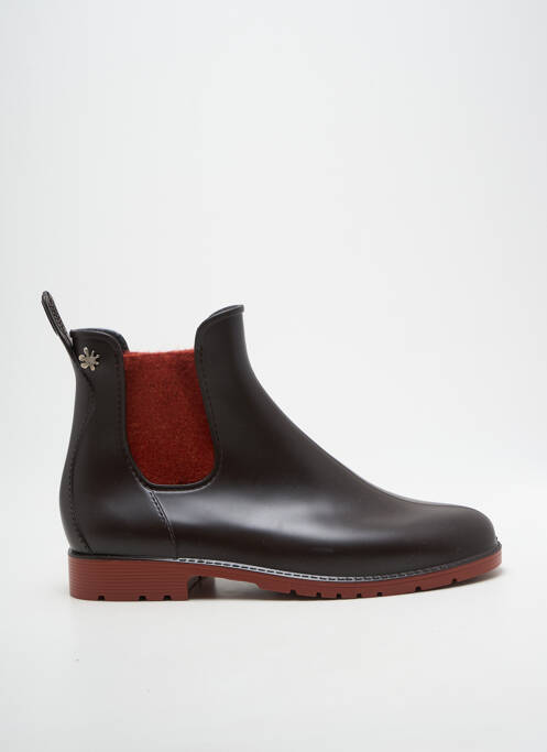 Botine/ghete toc mic toc plat până la 3 cm maro MEDUSE femme