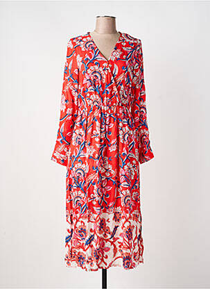 Rochie lungă mâneci lungi mâneci lungi roșu C'EST BEAU LA VIE femme