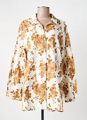 Cămașă imprimeu fantezie mâneci lungi maro NOUGAT femme