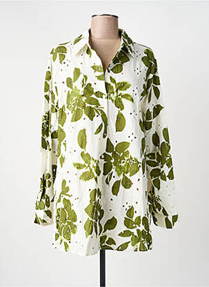 Cămașă imprimeu fantezie mâneci lungi verde NOUGAT femme