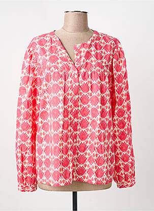 Cămașă imprimeu fantezie mâneci lungi roz C'EST BEAU LA VIE femme