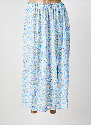 Fustă lungă imprimeu fantezie albastru PM MERE & FILLE femme