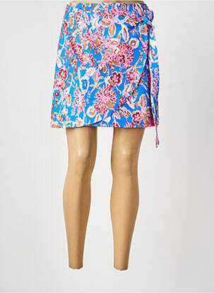 Fustă scurtă închidere cu fermoar la spate albastru GRACIELA femme