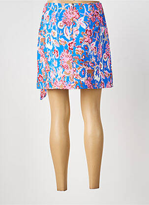Fustă scurtă închidere cu fermoar la spate albastru GRACIELA femeie