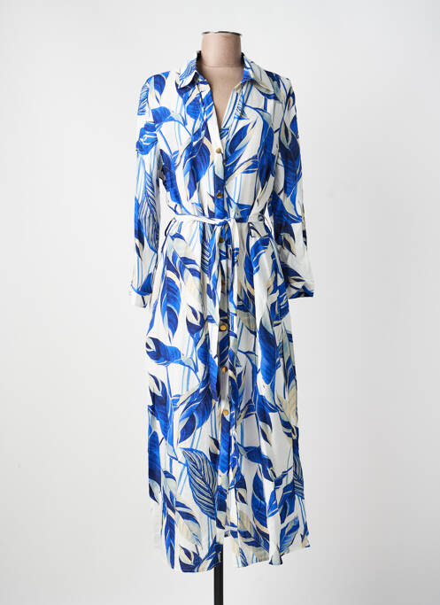 Rochie lungă mâneci lungi mâneci lungi albastru AKOZ DE TOI femme