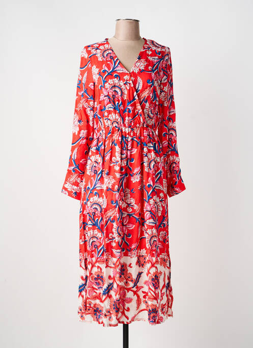 Rochie lungă mâneci lungi mâneci lungi roșu C'EST BEAU LA VIE femme