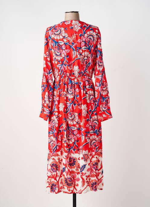 Rochie lungă mâneci lungi mâneci lungi roșu C'EST BEAU LA VIE femme