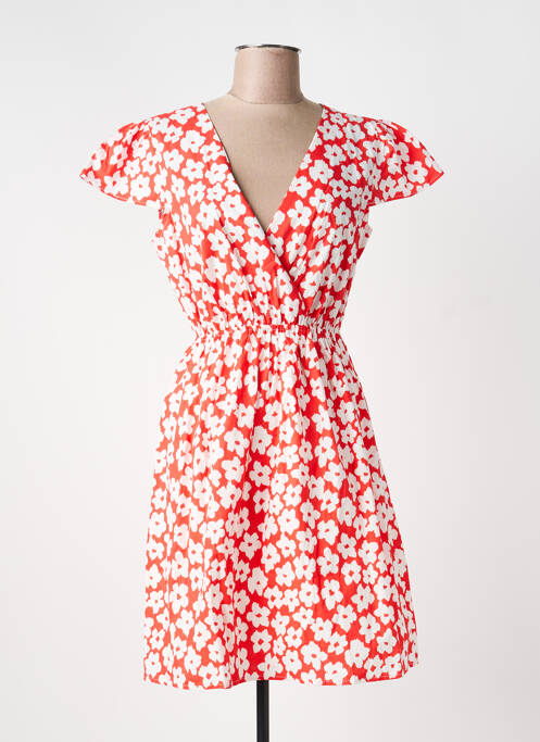 Rochie scurtă croială evazată mâneci scurte roșu MAELLE femme