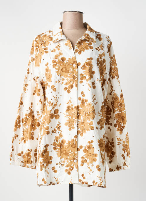 Cămașă imprimeu fantezie mâneci lungi maro NOUGAT femme