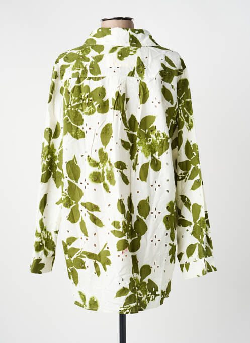 Cămașă imprimeu fantezie mâneci lungi verde NOUGAT femme