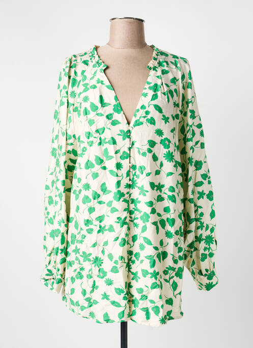 Cămașă imprimeu fantezie mâneci lungi verde NOUGAT femme