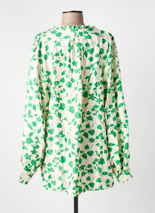 Cămașă imprimeu fantezie mâneci lungi verde NOUGAT femme