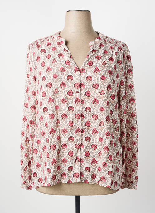 Cămașă imprimeu fantezie mâneci lungi alb C'EST BEAU LA VIE femme