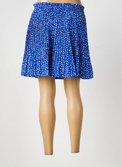 Fustă scurtă talie elastică albastru EMMA ELLA femme