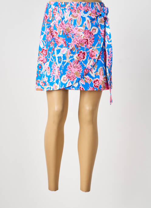 Fustă scurtă închidere cu fermoar la spate albastru GRACIELA femme