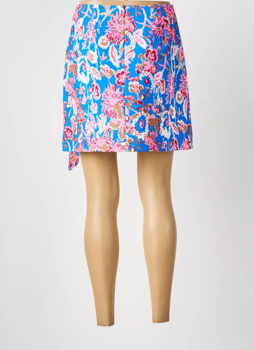 Fustă scurtă închidere cu fermoar la spate albastru GRACIELA femme