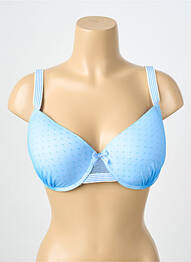 Sutien efect material satinat top sutien modelat albastru CYBÈLE femme