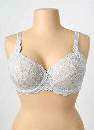 Sutien efect material satinat sutien cupe întregi cu decolteu înalt gri DAMART femme