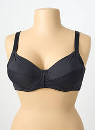 Sutien efect material satinat sutien cupe întregi cu decolteu înalt negru DAMART femme