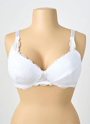 Sutien efect material satinat top sutien modelat alb DAMART femeie