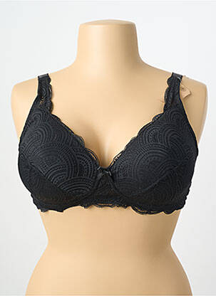 Sutien efect material satinat top sutien modelat negru DAMART femeie