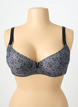 Sutien efect material satinat top sutien modelat gri CYBÈLE femeie