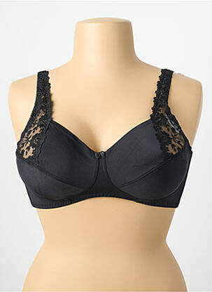 Sutien fără armatură sutien cupe întregi cu decolteu înalt negru DAMART femme