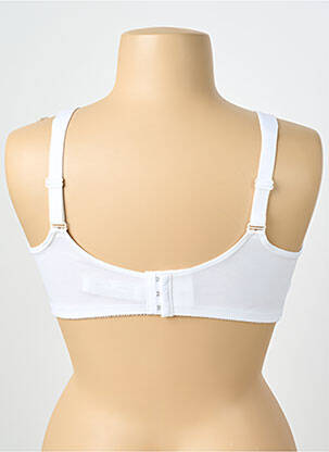 Sutien efect material satinat sutien cupe întregi cu decolteu înalt alb TRIUMPH femeie