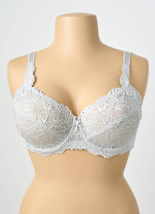 Sutien efect material satinat sutien cupe întregi cu decolteu înalt gri DAMART femme