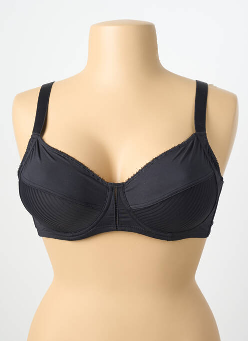 Sutien efect material satinat sutien cupe întregi cu decolteu înalt negru DAMART femme