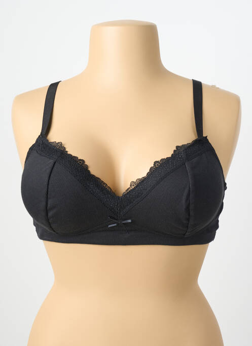 Sutien fără armatură sutien cupe întregi cu decolteu înalt negru DAMART femme