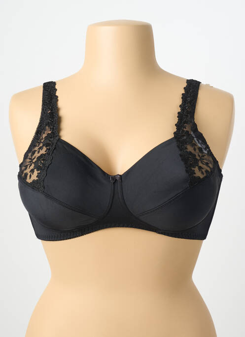 Sutien fără armatură sutien cupe întregi cu decolteu înalt negru DAMART femme