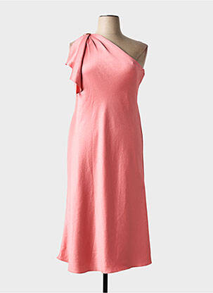 Rochie lungă croială evazată fără mâneci roz RALPH LAUREN femeie