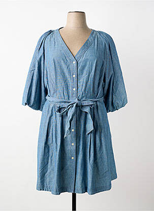 Rochie midi mâneci 3/4 mâneci 3/4 albastru RALPH LAUREN femeie