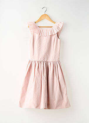 Rochie midi fără mâneci fără mâneci roz RALPH LAUREN fată