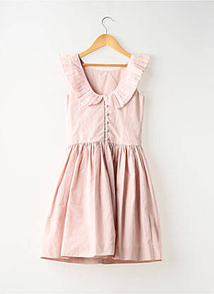 Rochie midi fără mâneci fără mâneci roz RALPH LAUREN fată