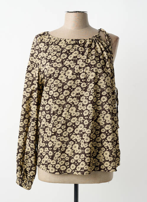 Top imprimeu fantezie mâneci lungi maro RALPH LAUREN femme