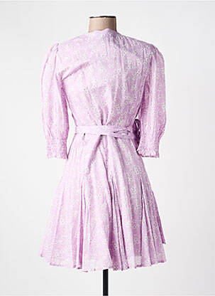 Rochie midi mâneci 3/4 mâneci 3/4 violet RALPH LAUREN femeie