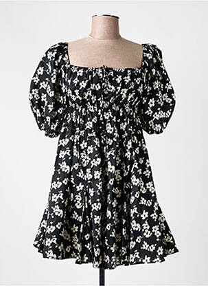 Rochie scurtă croială evazată mâneci scurte negru RALPH LAUREN femeie